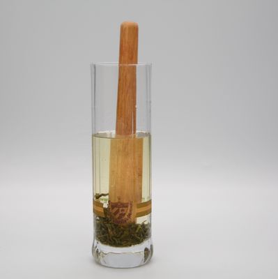 คุณภาพ 8" Cylinder Crystal Cocktail Glasses With Wood Pestle โรงงาน