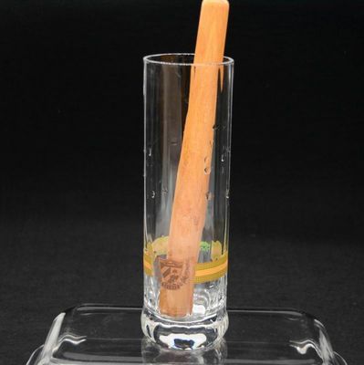 คุณภาพ 8" Cylinder Crystal Cocktail Glasses With Wood Pestle โรงงาน