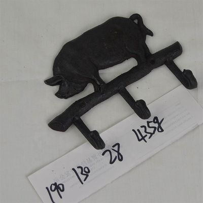 คุณภาพ Pig Shape Vintage Decorative Iron Wall Hooks For Home โรงงาน