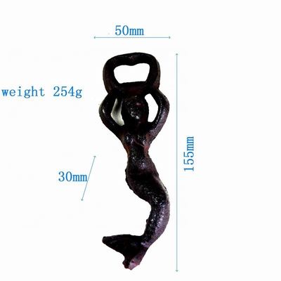 คุณภาพ Customized Mermaid Cast Iron Wine Bottle Opener For Bar โรงงาน