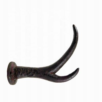 คุณภาพ Deer Antler Cast Iron Wall Hooks Cast Iron Crafts Rust โรงงาน