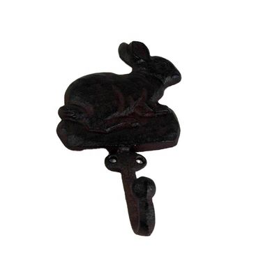 คุณภาพ Antique Cute Rabbit Cast Iron Hat Hooks Cast Iron Crafts โรงงาน
