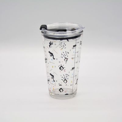 คุณภาพ Decorated Pint Ice Tea Glass Cup With Lid And Silicate Straw Cocktail Tumbler Drinking Glasses โรงงาน