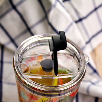 คุณภาพ Decorated Pint Ice Tea Glass Cup With Lid And Silicate Straw Cocktail Tumbler Drinking Glasses โรงงาน