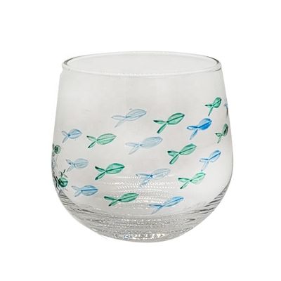 คุณภาพ Engraved Color Paint Short Tumbler Glass For Beverage โรงงาน