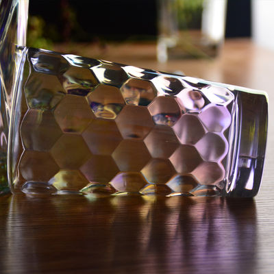 คุณภาพ Iridescent Honeycomb Tumbler Drinking Glasses For Bar โรงงาน