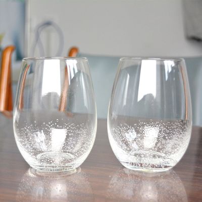 คุณภาพ 500ml Transparent Stemless Whiskey Tumbler Glasses , Wine Glass Tumbler โรงงาน