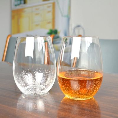 คุณภาพ 500ml Transparent Stemless Whiskey Tumbler Glasses , Wine Glass Tumbler โรงงาน
