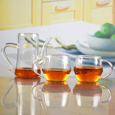 คุณภาพ Borosilicate Heat Resistant Tea Glass Mug With Handle โรงงาน