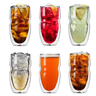 คุณภาพ Personalize Borosilicate Double Wall Tumbler Drinking Glasses โรงงาน