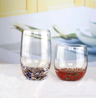 คุณภาพ Red Stars Bottomed Creative Macadam Tumbler Drinking Glasses โรงงาน