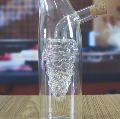 คุณภาพ Double Layer Grape Shape Glass Canister With Lid For Oil โรงงาน