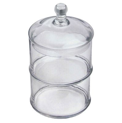 คุณภาพ Handblown 3 Layer Stackable Storage Jars With Lids โรงงาน