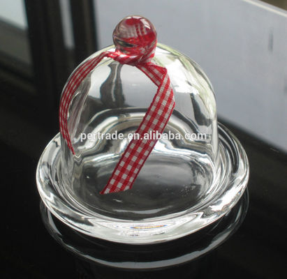 คุณภาพ Transparent Oval Lead Free Glass Butter Keeper ,  Clear Butter Plate โรงงาน
