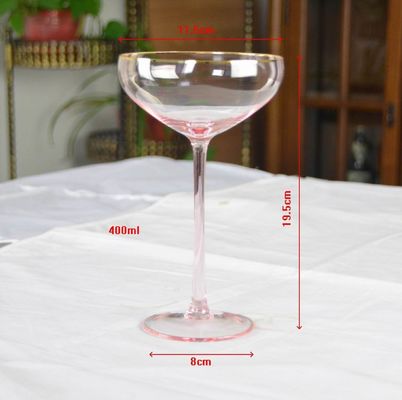 คุณภาพ Pink Crystal Cocktail Glasses โรงงาน
