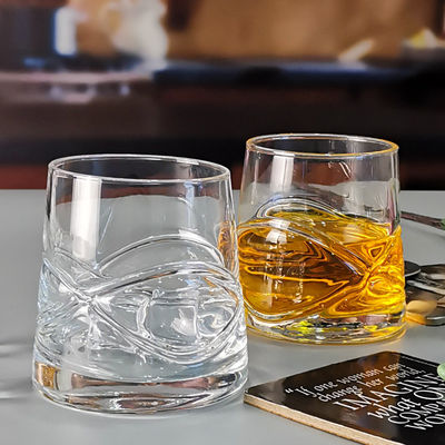 คุณภาพ Inlaid Arc Design Handmade Whiskey Glass โรงงาน