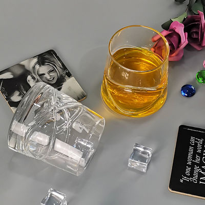 คุณภาพ Inlaid Arc Design Handmade Whiskey Glass โรงงาน