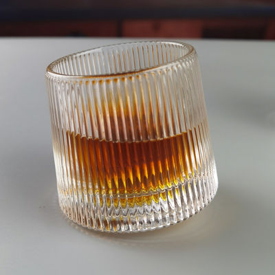 คุณภาพ Lead Free  FDA Embossed Handmade Whiskey Glass Turning Bottom โรงงาน