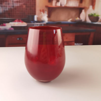 คุณภาพ Lead Free Stemless Crystal Wine Glass Handblown 550ml โรงงาน