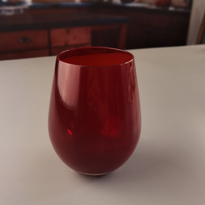 คุณภาพ Lead Free Stemless Crystal Wine Glass Handblown 550ml โรงงาน